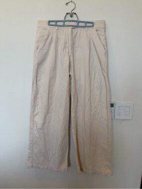 American Eagle Women’s Wide Leg Beige Trouser Pants